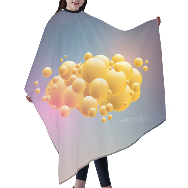 Personality  Abstract Vector Background With Yellow Bubbles Hair Cutting Cape