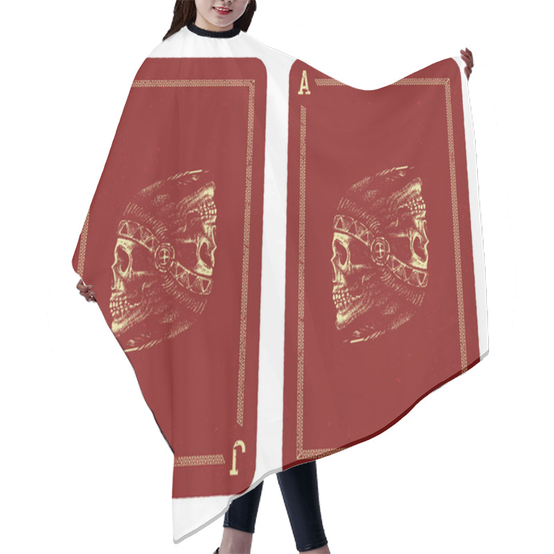 Personality  Playing Cards Design. Hair Cutting Cape