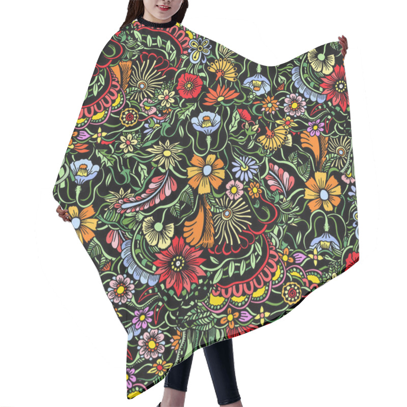 Personality  Pattern With Garden Flowers Hair Cutting Cape