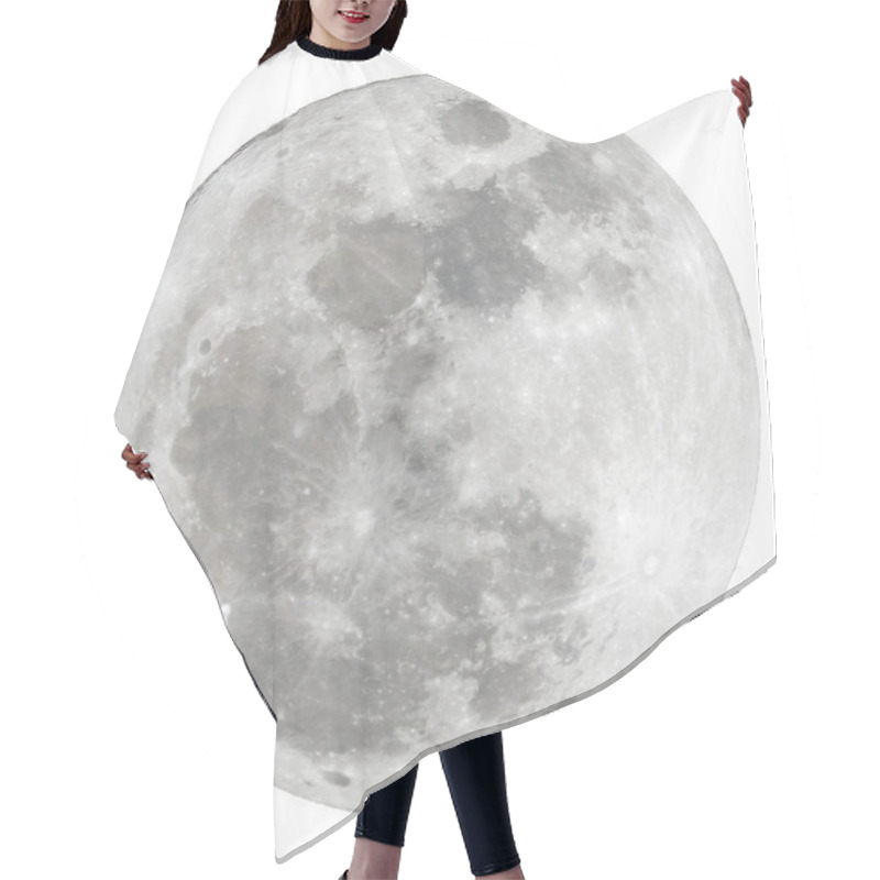 Personality  Full Moon Isolated Over White Background Hair Cutting Cape