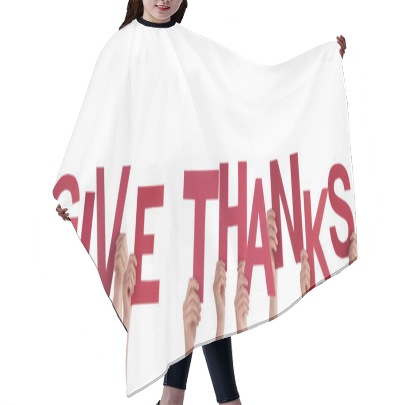 Personality  Hands Holding Give Thanks Hair Cutting Cape