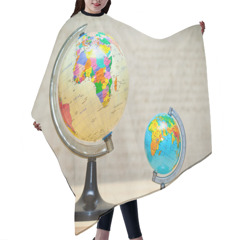 Personality  School Globe. Continent Africa Hair Cutting Cape