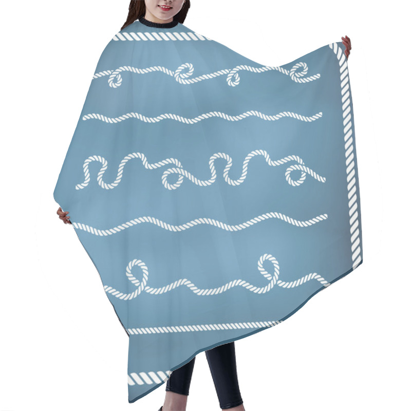 Personality  Nautical Rope Border Hair Cutting Cape