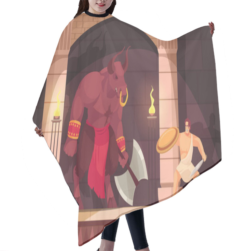 Personality  Mythical Creature Minotaur Composition  Hair Cutting Cape