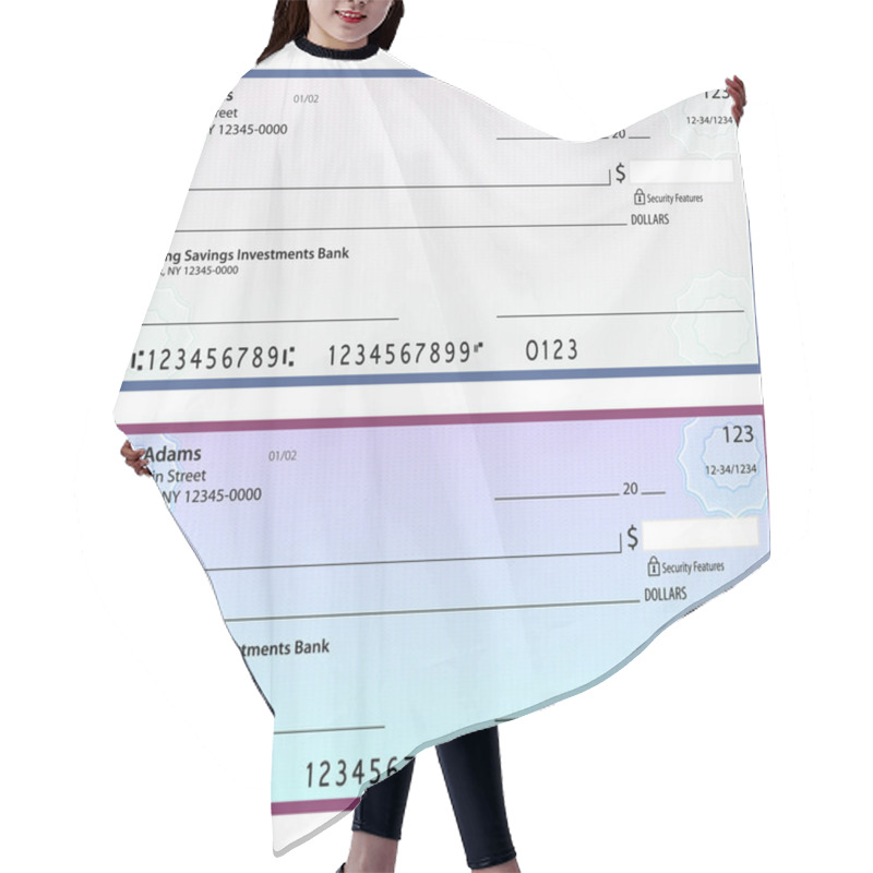 Personality  Watermark Security Personal Checks Hair Cutting Cape