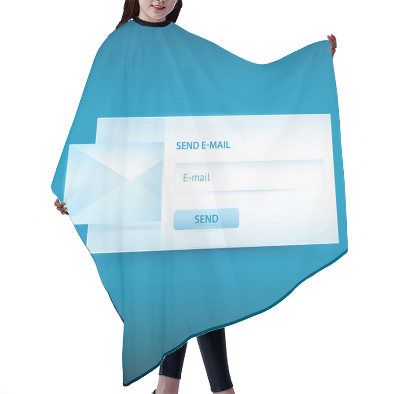 Personality  Vector Email Sending Form Hair Cutting Cape