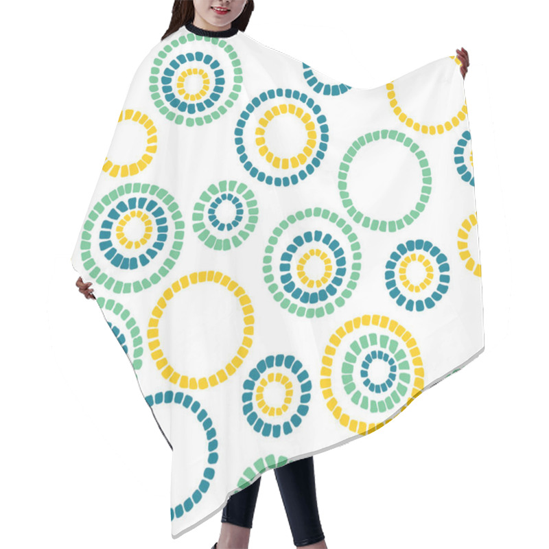 Personality  Simple Circle Texture. Abstract Seamless Pattern. Hair Cutting Cape