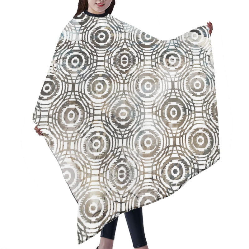 Personality  Geometry Modern Repeat Pattern With Textures Hair Cutting Cape