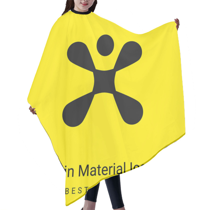 Personality  Abstract Shape Minimal Bright Yellow Material Icon Hair Cutting Cape