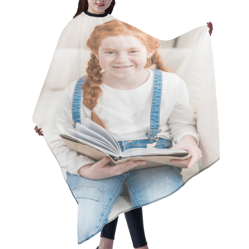 Personality  Little Girl Reading Book  Hair Cutting Cape