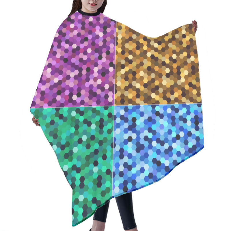 Personality  Seamless Abstract Geometric Pattern Hair Cutting Cape