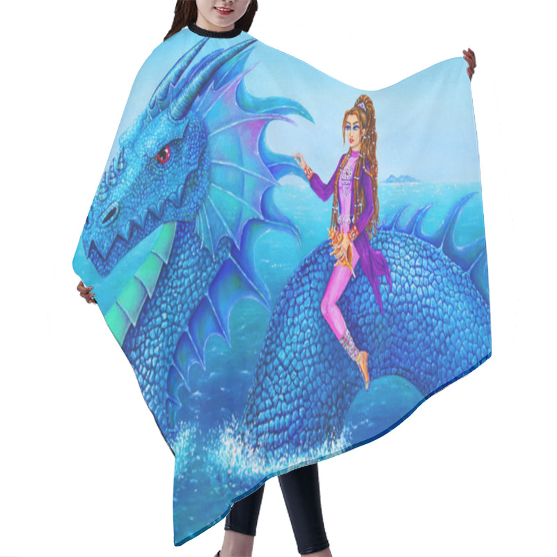 Personality  Water Dragon Patience Oil Painting Hair Cutting Cape