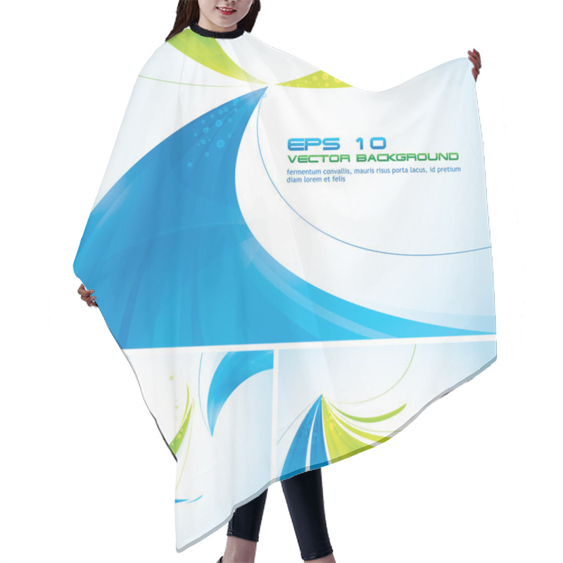 Personality  Blue And Green Abstract Background Hair Cutting Cape