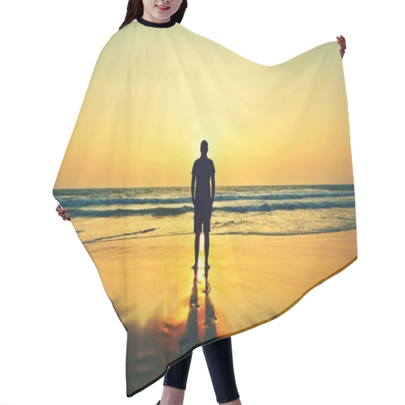 Personality  Sunset On The Beach Hair Cutting Cape