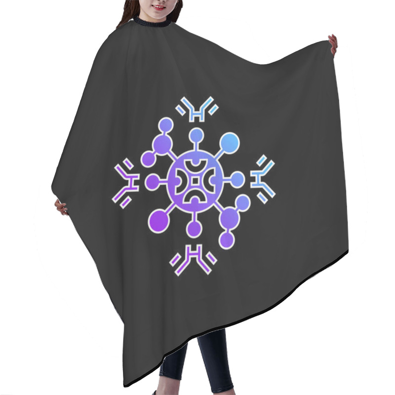 Personality  Antibodies Blue Gradient Vector Icon Hair Cutting Cape