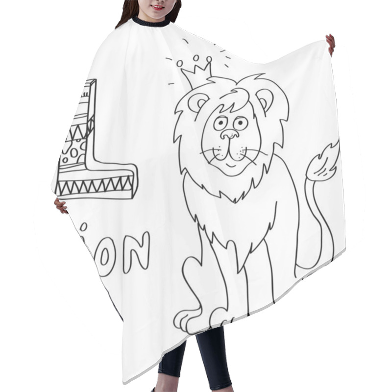 Personality  L - Kids Alphabet Lion Hair Cutting Cape