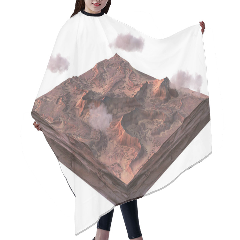 Personality  Microworld Of Desert Landscape 3D CGI Render Hair Cutting Cape