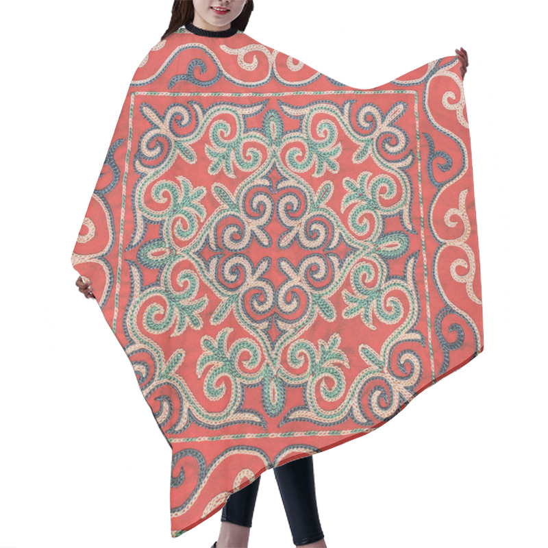 Personality  Wool Carpet With Kazakh Pattern Hair Cutting Cape