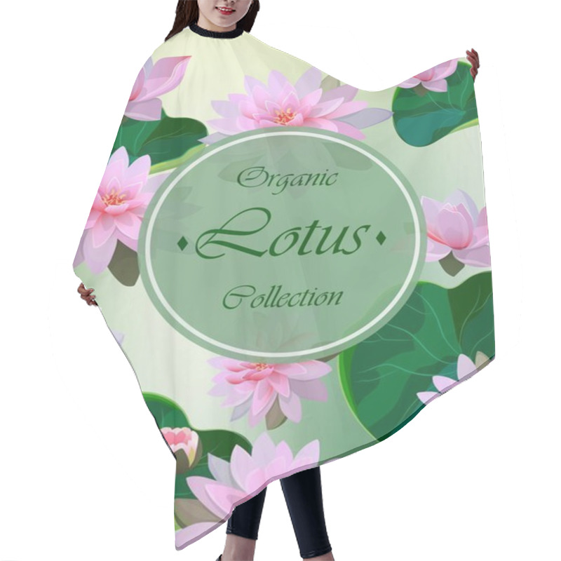 Personality  Illustration Of Lotus Flower Hair Cutting Cape