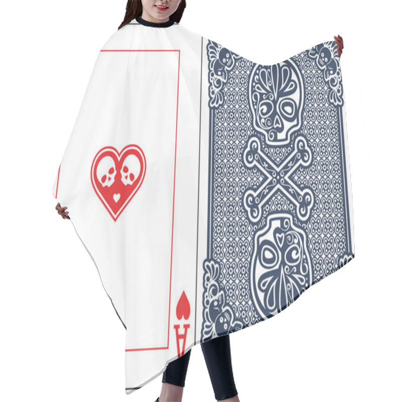 Personality  Poker, Playing Card, Ace Of Spades, Diamond, Clubs, Heart, Hair Cutting Cape