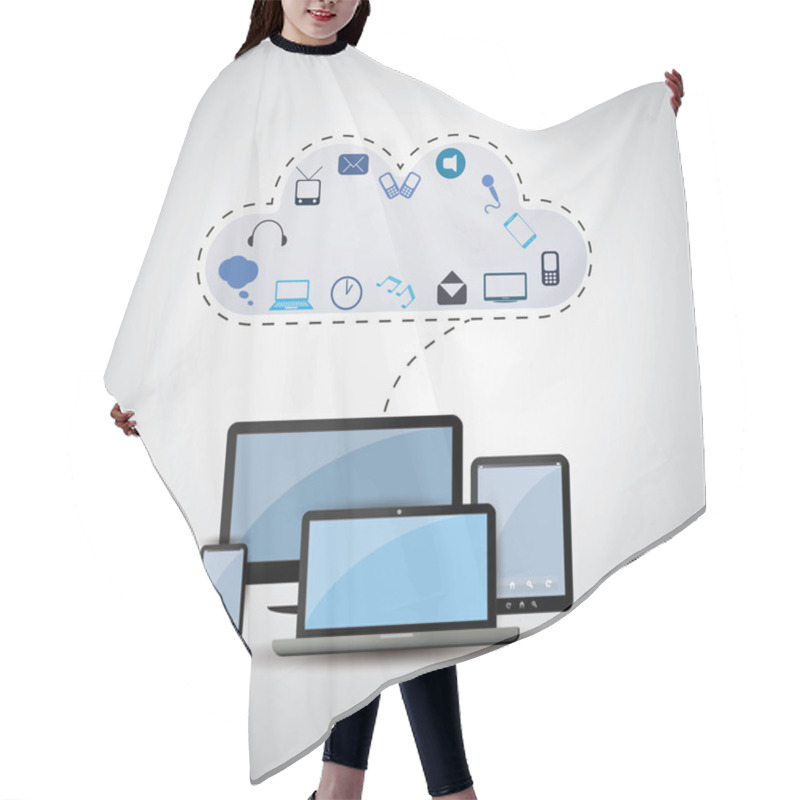 Personality  Cloud Computing Concept Hair Cutting Cape