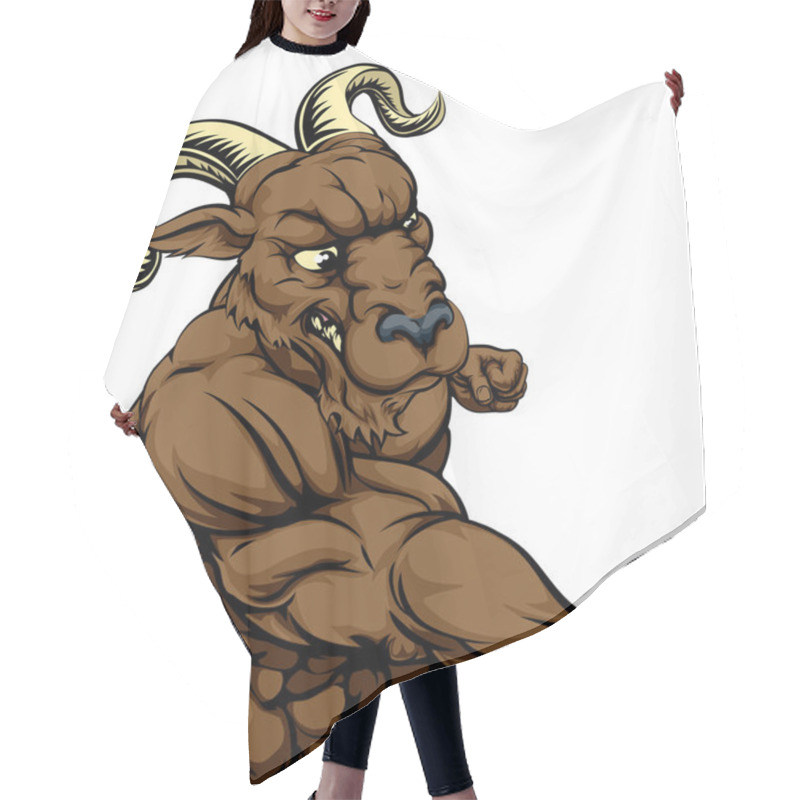 Personality  Ram Mascot Fighting Hair Cutting Cape