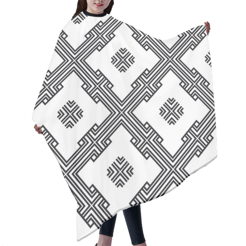 Personality  An Elegant Black And White Hair Cutting Cape