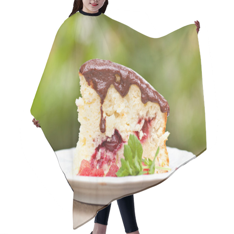 Personality  Cherry Cake With Chocolate Glaze Hair Cutting Cape