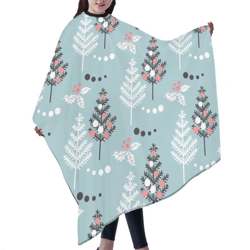 Personality  Christmas Tree Pattern. Hair Cutting Cape