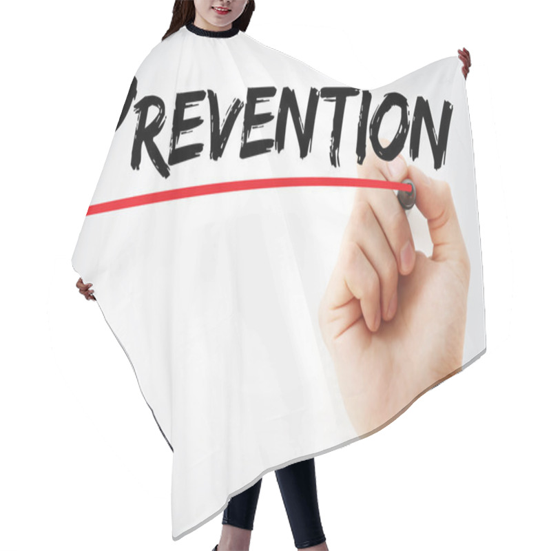 Personality  Hand Writing Prevention With Marker Hair Cutting Cape