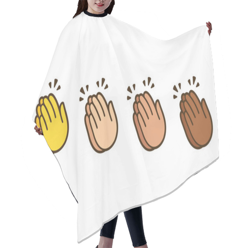 Personality  Clapping Hands Emoji Set Hair Cutting Cape