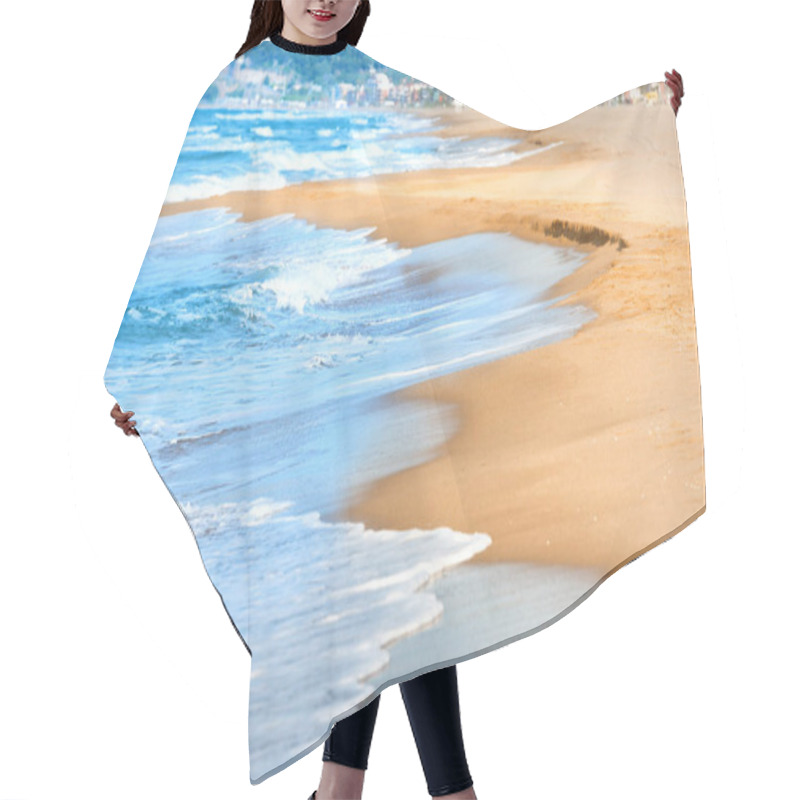 Personality  Waves On Sea Beach Hair Cutting Cape