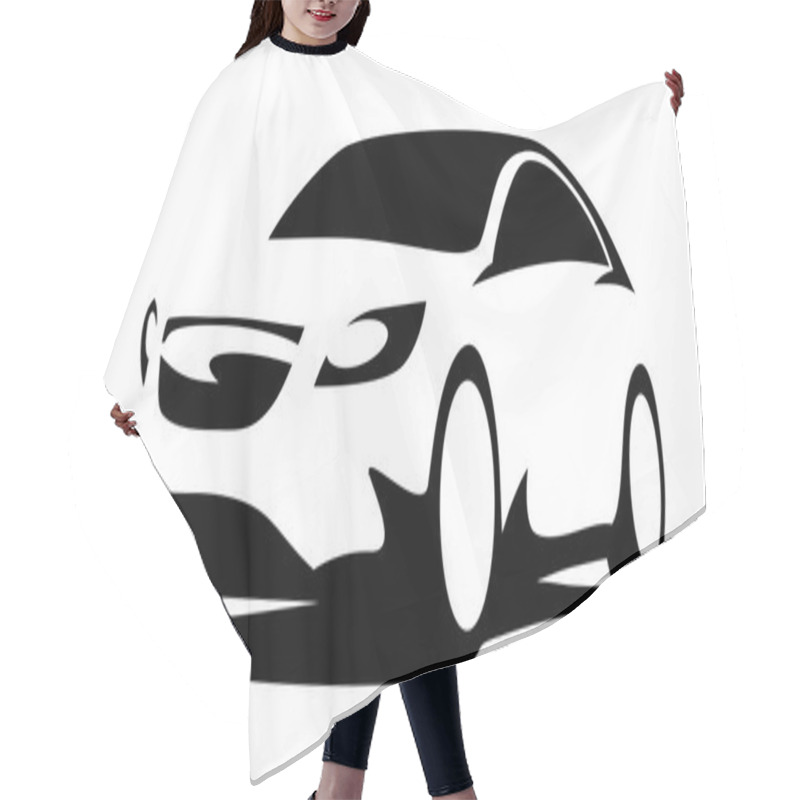 Personality  Car Silhouette Modern Hair Cutting Cape