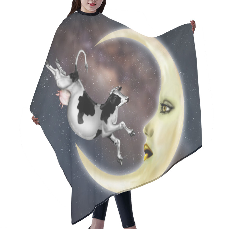 Personality  Cow Jumped Over The Moon Hair Cutting Cape