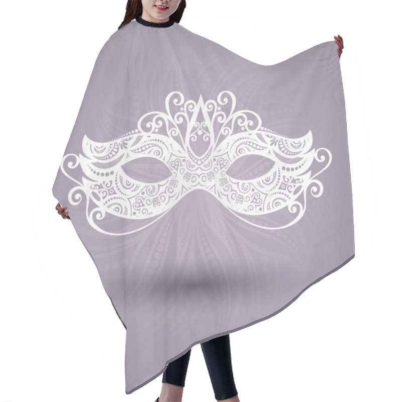 Personality  Beautiful Masquerade Mask (Vector) Hair Cutting Cape