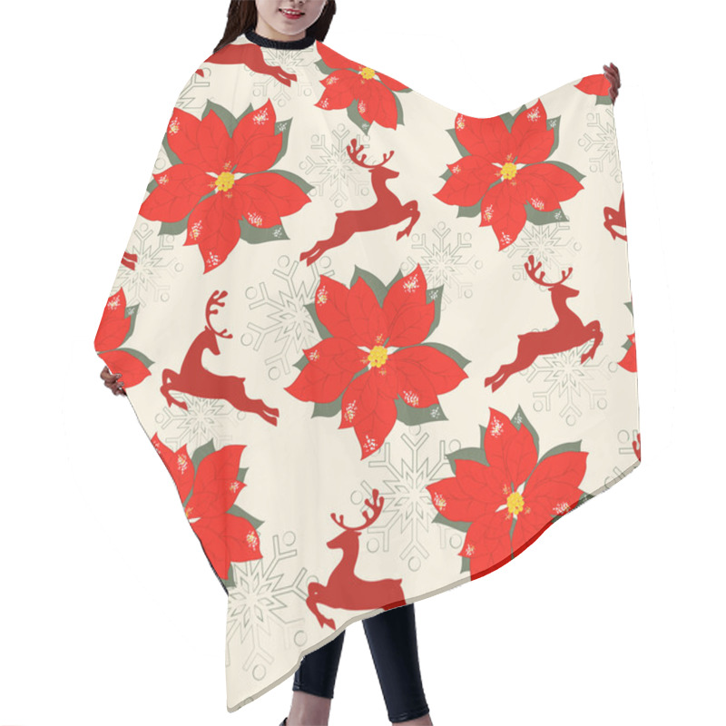 Personality  Christmas Seamless Pattern Hair Cutting Cape