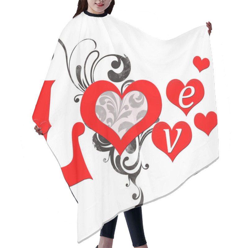 Personality  Element Of Love Card Hair Cutting Cape