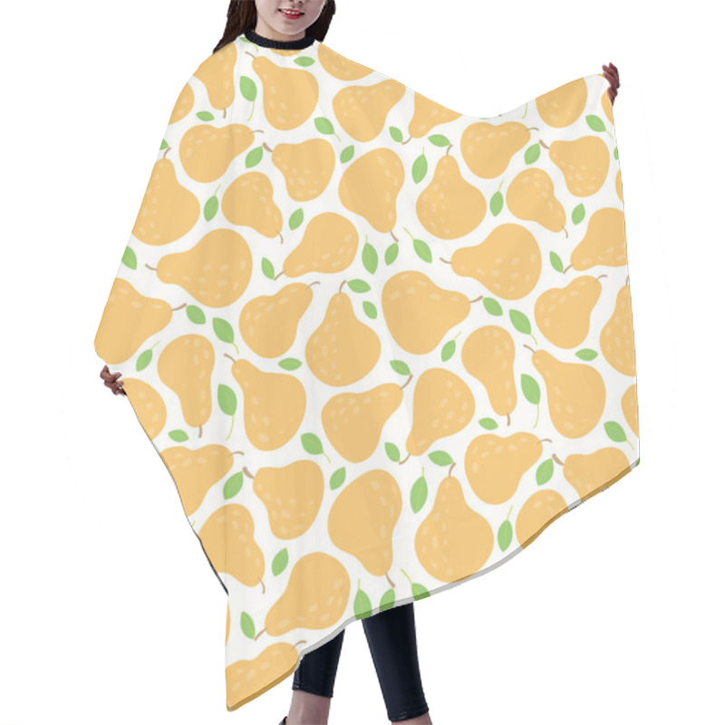 Personality  Seamless Repeat Pattern With Hand Drawn Pears,  Vector, Illustration, Concept For Autumn Harvest And Healthy Eating Hair Cutting Cape