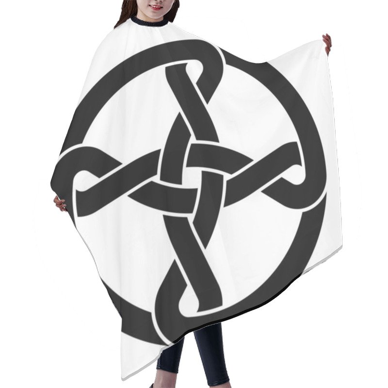 Personality  Circular Cross Knot Symbol Icon Hair Cutting Cape