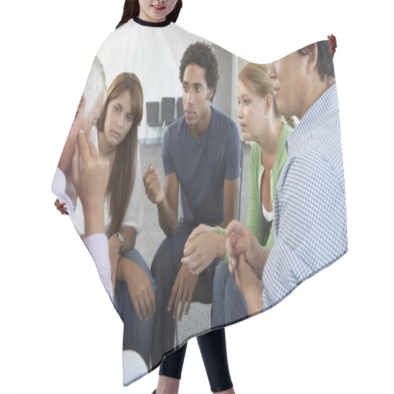 Personality  Meeting Of Support Group Hair Cutting Cape