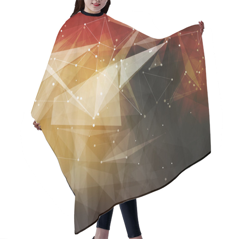 Personality  Abstract Composition, Futuristic Technology, Yellow Font Texture, White Cybernetic Dots, Creative Banner Figure, Wallpaper, Outer Space Flyer Fiber, Neon Star Light Matrix, EPS10 Backdrop, Vector Art Hair Cutting Cape