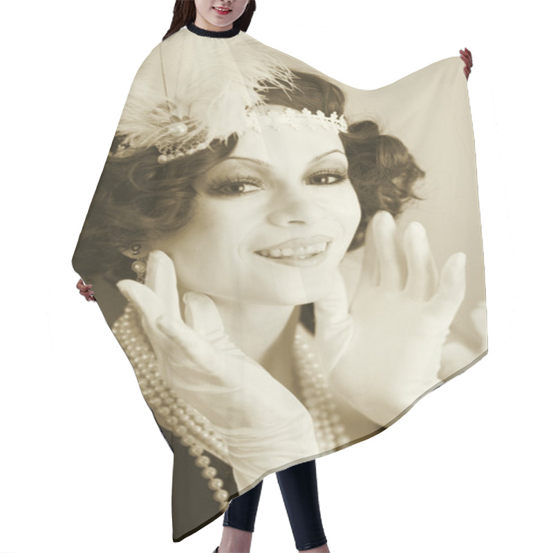 Personality  Retro Flapper Style Hair Cutting Cape