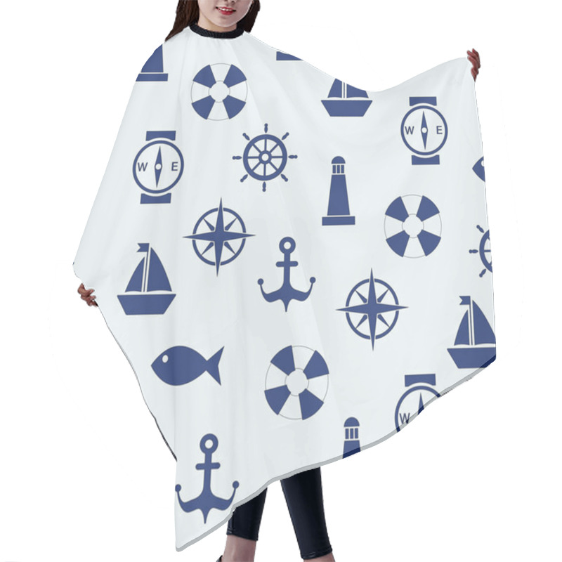 Personality  Maritime Mood Background Hair Cutting Cape