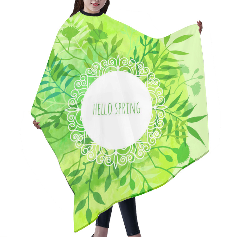 Personality  Floral Greeting Card Hair Cutting Cape