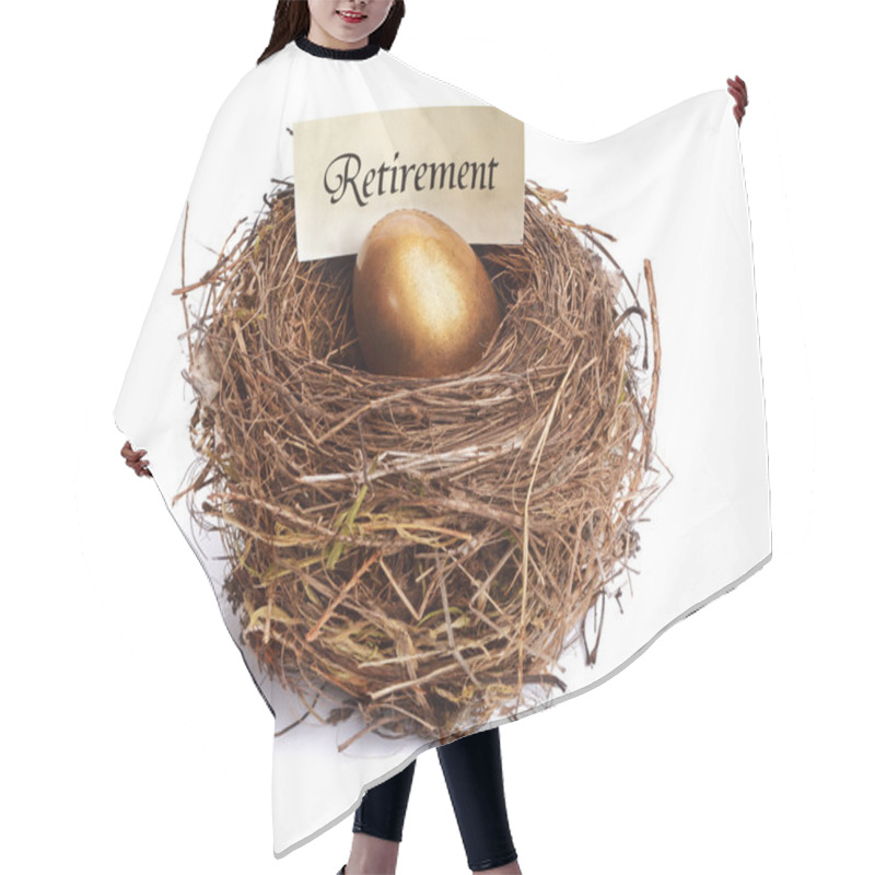 Personality  Retirement Savings Golden Nest Egg Hair Cutting Cape