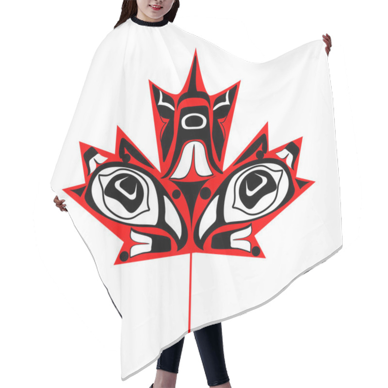 Personality  Canadian Native Maple Leaf Hair Cutting Cape