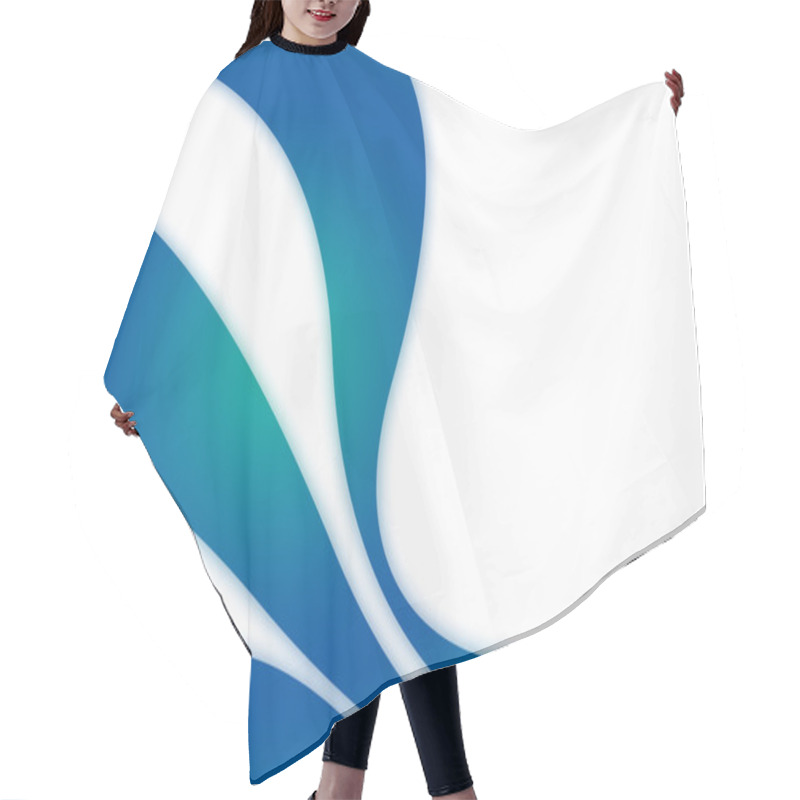 Personality  Blue Curves Hair Cutting Cape