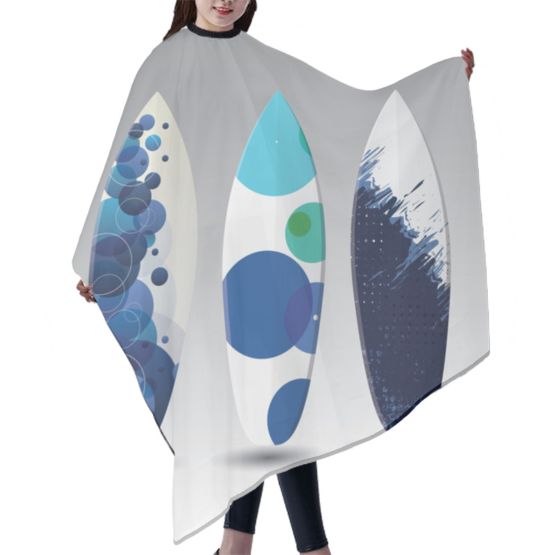 Personality  Vector Surfboard Design Templates Hair Cutting Cape