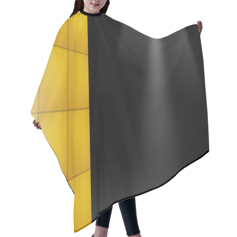 Personality  Black And Yellow Hair Cutting Cape