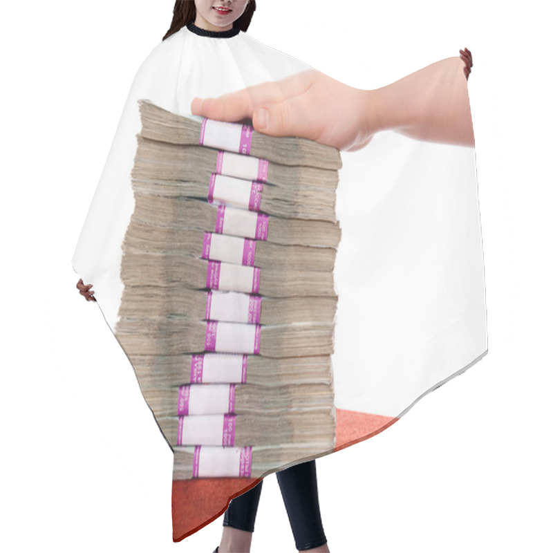 Personality  Hand And Pile Of Money Hair Cutting Cape